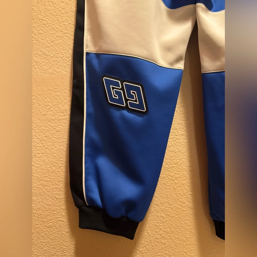 New Authentic Gucci GG Logo Sweatpants Blue White Size XXL Waist 38 40 42 44 - Picture 2 of 14